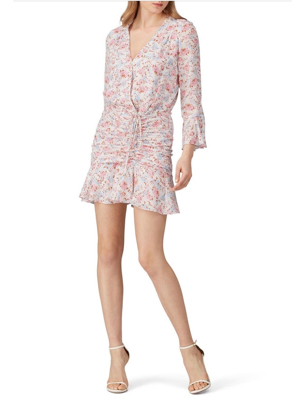 Veronica Beard~Sean V-Neck Pink Floral Mini Dress~Size 4~$595~
